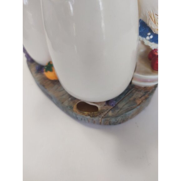 Vintage Oil & Vinegar Cruet Set Japan Hand Painted Ducks 6" Tall 1970's - Picture 6 of 14